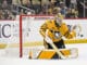 Penguins Goalie Battle: Murashov, Blomqvist Chase Silovs Arturs Silovs Pittsburgh Penguins goaltender glove save PPG Paints Arena 2026