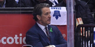 Shanahan Linked to Devils President of Hockey Operations Role After Fitzgerald Firing Brendan Shanahan watches play from ice level during a Maple Leafs playoff game at Air Canada Centre