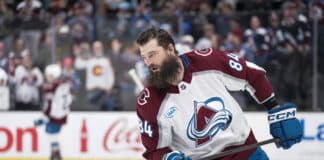 Avalanche Sign Brent Burns, Brett Kulak Before Free Agency Colorado Avalanche defenseman Brent Burns warms up before a game