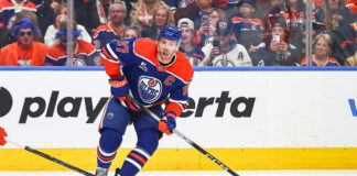 Oilers Climb Stanley Cup Odds After Busy Offseason Connor McDavid carries the puck for the Edmonton Oilers in Game 2 against the Anaheim Ducks
