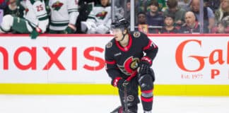 Greig Heads to Player Safety Hearing for Walker Punch Ridly Greig of the Ottawa Senators skates against the Minnesota Wild on April 4, 2026 at Canadian Tire Centre