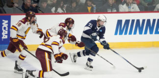 NCAA Eligibility Ruling: Fifth-Year Window Slams Shut Penn State forward Gavin McKenna skates with the puck during the 2026 NCAA Men's Hockey Regional Tournament