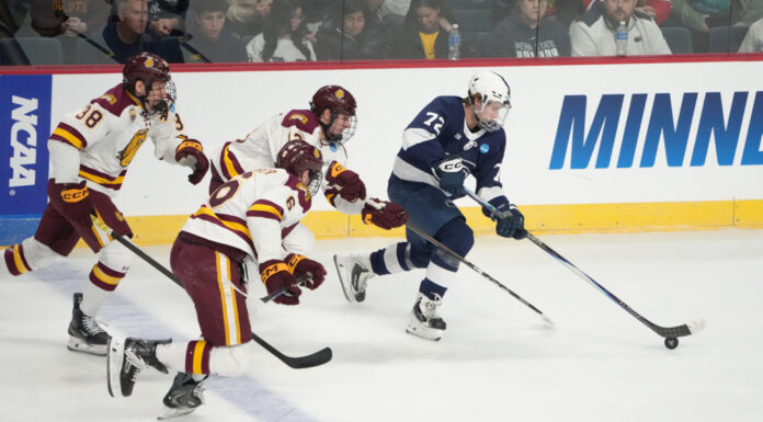 NCAA Eligibility Ruling: Fifth-Year Window Slams Shut Penn State forward Gavin McKenna skates with the puck during the 2026 NCAA Men's Hockey Regional Tournament