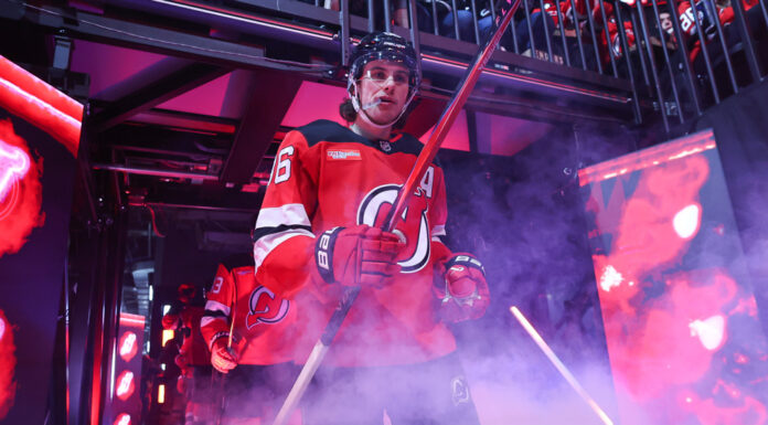 Quinn Hughes Trade: Jack Says ‘Much Easier’ to Move Tkachuk Jack Hughes of the New Jersey Devils takes the ice at Prudential Center amid arena lights