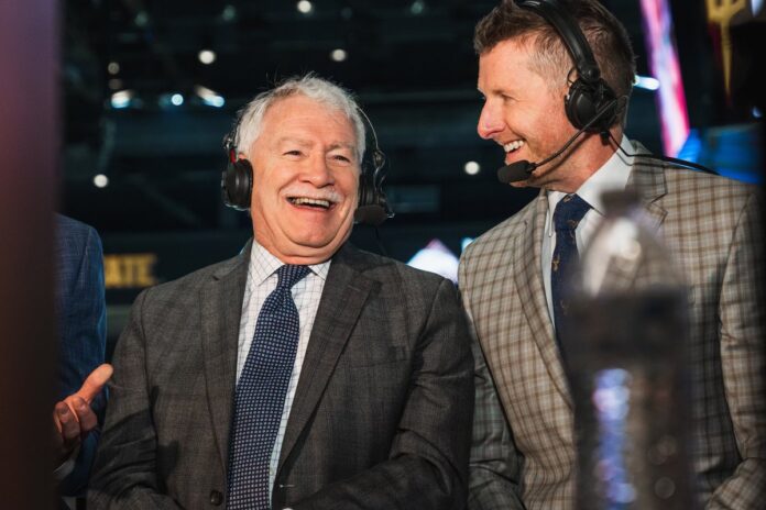 John Garrett Dan Murphy broadcast John Garrett Dan Murphy Sportsnet broadcast booth Canucks tribute