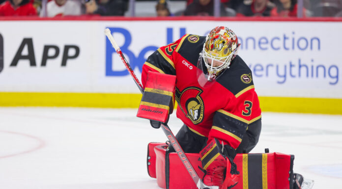 Senators Goaltending: Ullmark Bounce-Back Is the Whole Plan Linus Ullmark of the Ottawa Senators in goal