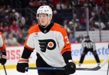 Michkov Contract: Briere Says There’s ‘Nothing Going On’ Matvei Michkov of the Philadelphia Flyers waits for a face-off at Capital One Arena