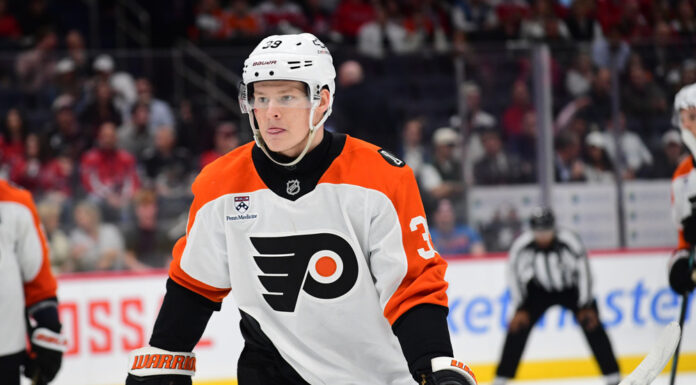 Michkov Contract: Briere Says There’s ‘Nothing Going On’ Matvei Michkov of the Philadelphia Flyers waits for a face-off at Capital One Arena