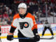 Michkov Contract: Briere Says There’s ‘Nothing Going On’ Matvei Michkov of the Philadelphia Flyers waits for a face-off at Capital One Arena