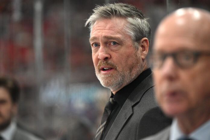 NHL: APR 04 Islanders at Hurricanes Patrick Roy coaches the New York Islanders during a game at Lenovo Center