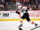 Calder Trophy 2026-27: Martone and McKenna Lead the Race Porter Martone takes a shot on goal during his NHL debut for the Flyers at Capital One Arena