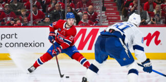 Slafkovsky on Canadiens Contracts: ‘Nobody Cares’ About Money Juraj Slafkovsky Montreal Canadiens vs Tampa Bay Lightning Game 3 puck possession