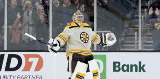 Swayman Owns Bench Outburst: ‘That Was Just Emotion’ Boston Bruins goalie Jeremy Swayman reacts at TD Garden