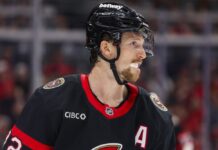 Chabot on Tkachuk Exit: ‘I’d Be Lying to Say I Was Happy’ Thomas Chabot of the Ottawa Senators on the ice during a game