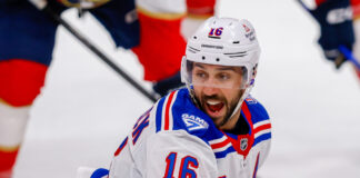 Trocheck, Lee See ‘a Lot of Potential’ in Mammoth’s Window Vincent Trocheck of the New York Rangers during a game against the Florida Panthers