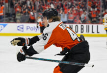 Zegras Handed NHL’s First Jersey Tuck Penalty in 13 Years Philadelphia Flyers center Trevor Zegras celebrates his first career Stanley Cup Playoffs goal during Game 3 against the Pittsburgh Penguins at Xfinity Mobile Arena