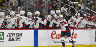 Ryan Leonard Contract: Capitals Trying to Beat an Offer Sheet Washington Capitals right wing Ryan Leonard celebrates a goal with the bench during the second period at PPG Paints Arena in Pittsburgh, PA