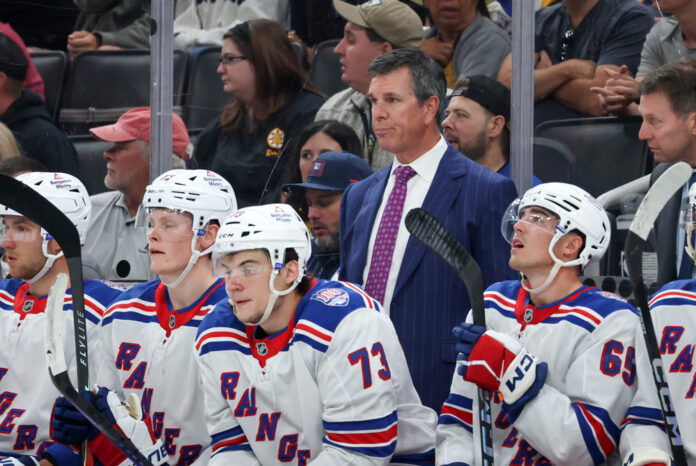 NHL: OCT 04 Preseason Rangers at Bruins New York Rangers head coach Mike Sullivan Quentin Dolan president