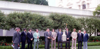 Paul Boutilier, 1983 Cup Champion With Islanders, Dies at 63 President Ronald Reagan meeting the 1983 Stanley Cup champion New York Islanders in the Rose Garden, the team Paul Boutilier won his Cup ring with