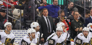 McCrimmon: Knights Let One Team Interview Bruce Cassidy Vegas Golden Knights head coach Bruce Cassidy looks on during a game between the Golden Knights and New Jersey Devils on January 22, 2024 at Prudential Center in Newark, New Jersey.
