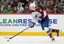 Norris Trophy 2026-27: Makar Opens as the Clear Favorite Colorado Avalanche defenseman Cale Makar skates with the puck during 2026 Stanley Cup Playoffs second round vs Minnesota Wild