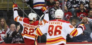 Miromanov Expected to Sign With KHL’s SKA Saint Petersburg Calgary Flames defenseman Daniil Miromanov celebrates after scoring a goal against the New Jersey Devils on March 20, 2025