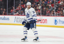 Auston Matthews Toronto Maple Leafs captain knee injury recovery training camp 2026