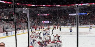 Dobes Shrugs Off Hero Talk: ‘I’m Just a Goofy Goalie’ Jakub Dobes Montreal Canadiens goalie celebrating shutout