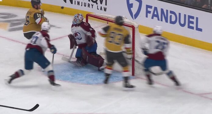 Pavel Dorofeyev disallowed goal Vegas Golden Knights Avalanche Game 3 Western Conference Final 2026 Pavel Dorofeyev Vegas Golden Knights shooting traded to New York Rangers