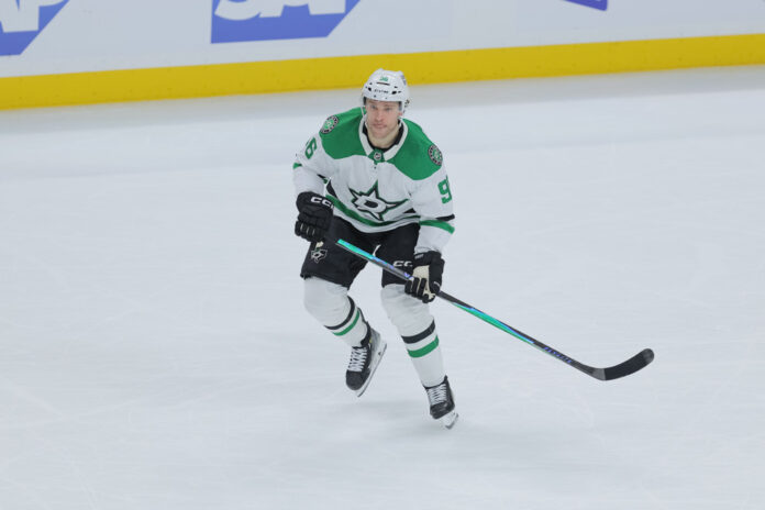 NHL: APR 22 Playoffs First Round Stars at Wild Dallas Stars winger Mikko Rantanen skates during the 2026 Stanley Cup Playoffs