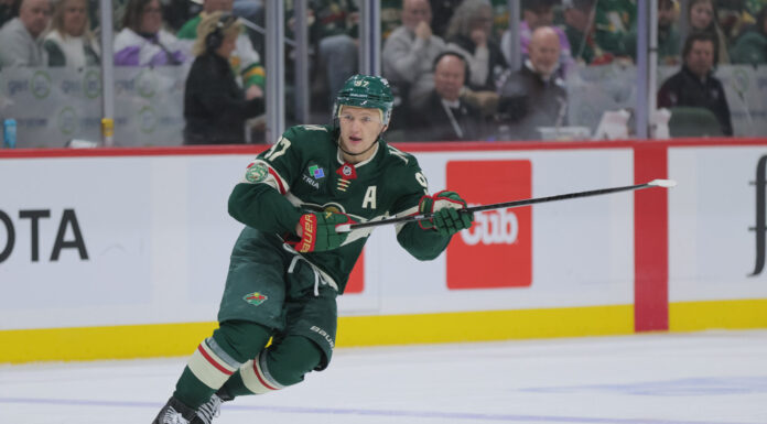 Wild Lines: Shabanov Gets First Crack at Kaprizov’s Wing Minnesota Wild left wing Kirill Kaprizov skates during a Stanley Cup Playoffs game against the Dallas Stars