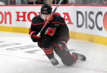 Taylor Hall Injury: Hurricanes Winger Exits vs. Capitals Taylor Hall Hurricanes forward celebrates goal Carolina