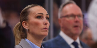 Jessica Campbell Hire: Devils Land NHL’s First Woman Bench Coach Seattle Kraken assistant coach Jessica Campbell looks on during a game against the Chicago Blackhawks