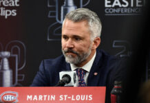 Canadiens Extend Martin St. Louis Through 2029-30 Montreal Canadiens head coach Martin St-Louis speaks to media after Game 5 Eastern Conference Final loss to Hurricanes at Lenovo Center May 29 2026