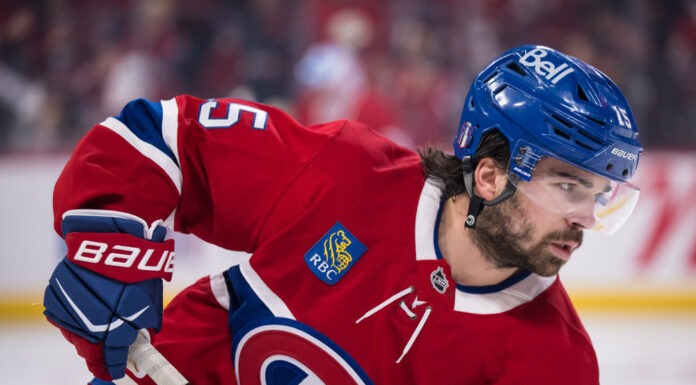 Newhook Extension: Canadiens Sign Him Through 2031 Montreal Canadiens center Alex Newhook (15) skates during warm-up at Bell Centre for Game 3 of the 2026 NHL Stanley Cup Playoffs second round between the Buffalo Sabres and Montreal Canadiens on May 10, 2026