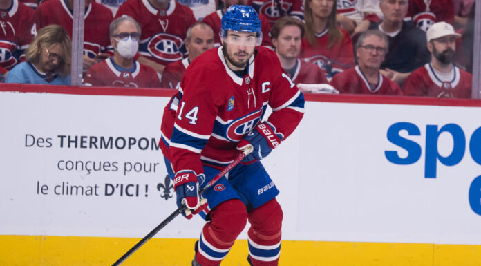Suzuki Brothers Face Off for First Time in the NHL Montreal Canadiens center Nick Suzuki skates with the puck during the first period of Game 6 of the 2026 Stanley Cup Playoffs second round against the Buffalo Sabres at Bell Centre