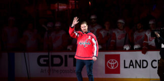 Backstrom Stays With Brynäs but May Miss 2026-27 SHL Season Former Washington Capitals center Nicklas Backstrom waves to the crowd during a pregame ceremony at Capital One Arena on March 7, 2025