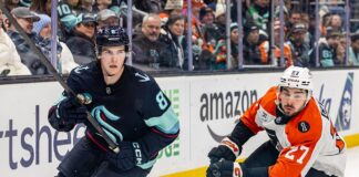 Flyers Lose Cates for Rest of Round vs. Hurricanes Philadelphia Flyers center Noah Cates skates against the Seattle Kraken at Climate Pledge Arena on December 28, 2025