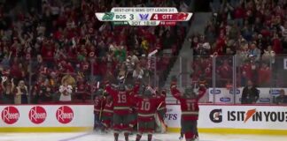 Cava 2OT Winner Sends Charge Back to PWHL Walter Cup Final Ottawa Charge players celebrate Michela Cava double overtime goal Walter Cup Final Boston Fleet Game 4