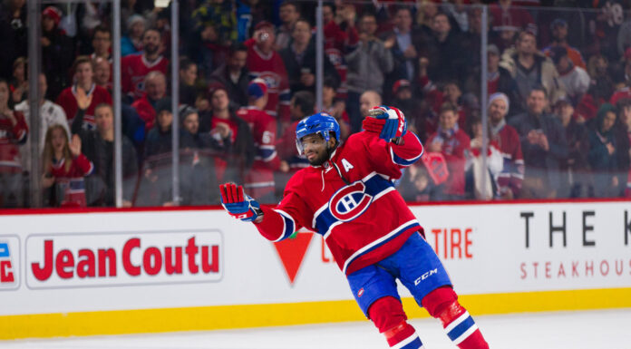 Subban Canadiens Take: Montreal Should Contend Every Year P.K. Subban acknowledges the Bell Centre crowd in his Montreal Canadiens home jersey