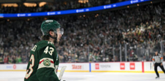 Quinn Hughes Extension: Friedman Says Talks Have Gone Quiet Minnesota Wild defenseman Quinn Hughes celebrates power play goal Game 3 Second Round 2026 Stanley Cup Playoffs vs Colorado Avalanche