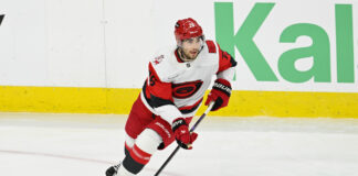 Walker Welcomes Daughter, Then Helps Hurricanes Sweep Flyers in OT Carolina Hurricanes defenseman Sean Walker skates with the puck during Game 4 of the 2026 Stanley Cup Playoffs Second Round vs the Philadelphia Flyers at Xfinity Mobile Arena