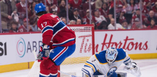 Sabres Outlook: Four Goalies and No Clear Answer for 2026-27 Buffalo Sabres goaltender Ukko-Pekka Luukkonen makes a save against Montreal Canadiens right wing Josh Anderson during the second period of Game 6 of the 2026 Stanley Cup Playoffs second round at Bell Centre