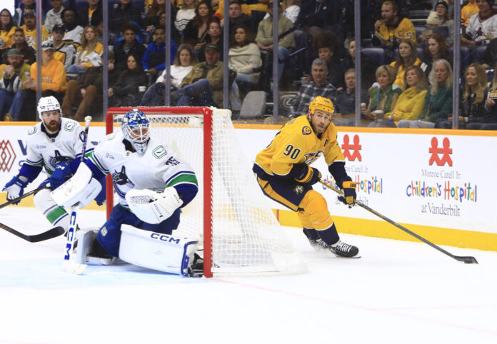 NHL: NOV 03 Canucks at Predators Thatcher Demko injury update Vancouver Canucks goalie training camp