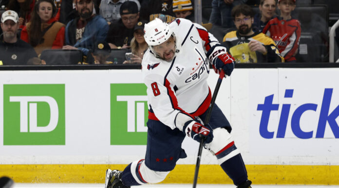 Ovechkin KHL Return: Dynamo Would Build the Team Around Him Alex Ovechkin Washington Capitals shooting the puck 2026 NHL offseason most improved teams