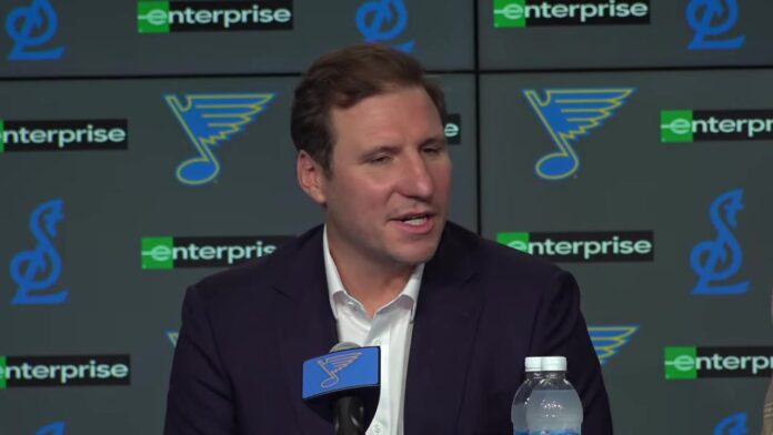 alexander-steen-blues-gm-2026 Alexander Steen St. Louis Blues general manager introductory press conference 2026