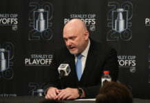 Utah Mammoth Outlook 2026-27: ‘It’s Not About Surviving’ Utah Mammoth head coach Andre Tourigny addresses the media during the 2026 Stanley Cup Playoffs