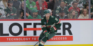 Bobby Brink Signs One-Year Deal to Stay With Wild Minnesota Wild right wing Bobby Brink skates with the puck during a Stanley Cup Playoffs game