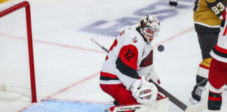 NHL Goalie Bargains: Bussi Won Games at $25K Apiece Goaltender Brandon Bussi of the Carolina Hurricanes blocks the puck in overtime of Game 3 of the 2026 Stanley Cup Final against the Vegas Golden Knights at T-Mobile Arena in Las Vegas