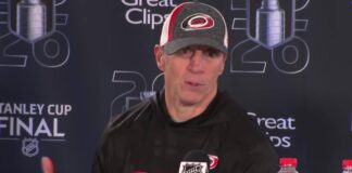 Brind’Amour: Closing Out the Cup Is ‘the Hardest One’ Rod BrindAmour Carolina Hurricanes head coach 2026 Stanley Cup Final media day press conference Lenovo Center